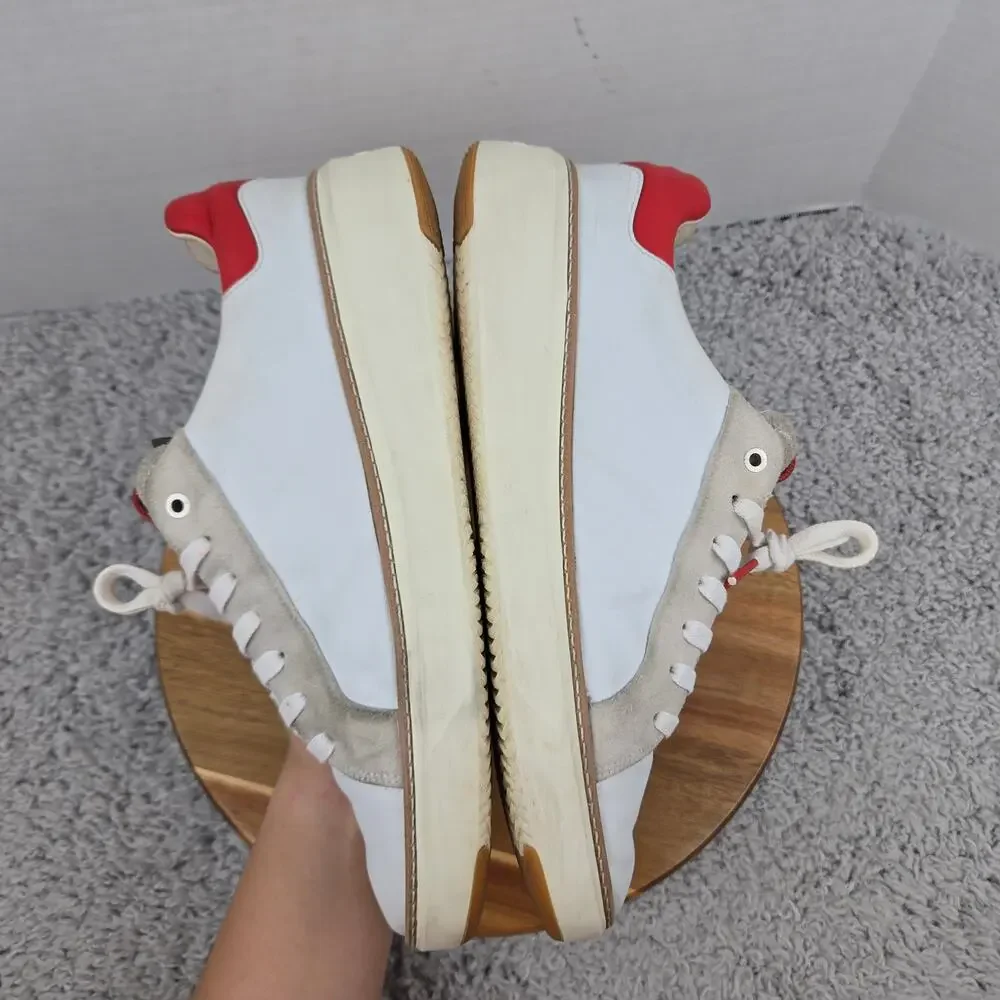 Cole Haan Men 10 Grand Pro Topspin White Gray Red Casual Daily Lifestyle Sneaker